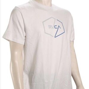 RVCA White and Blue Graphic Tee